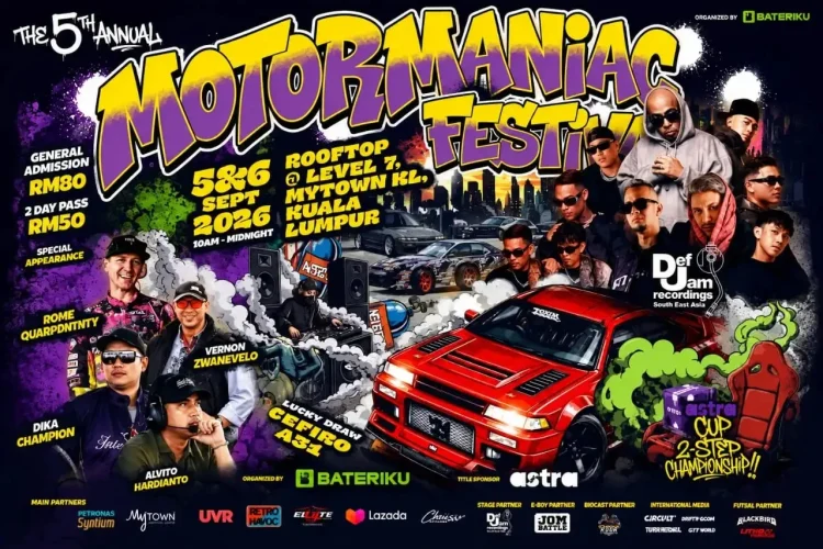 MotorManiac Festival 2026: 5 info penting festival kereta rooftop terbesar Malaysia